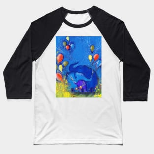 Elephants and Balloons Baseball T-Shirt